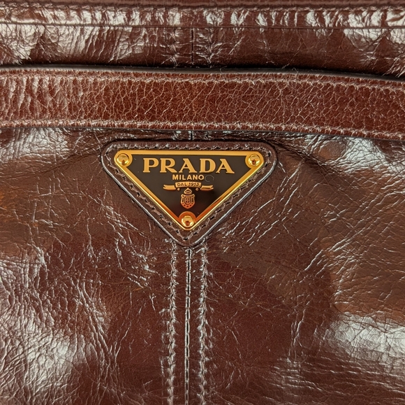 NWT Prada Large Leather Handbag Shoulder Bag - Picture 3 of 8
